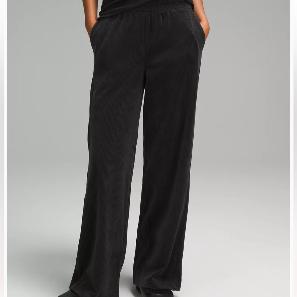 Loses, lemon, wide, leg sweatpants